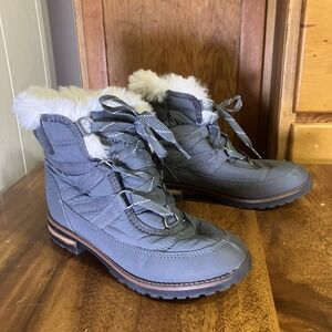 Rock & Candy Women's Ankle Boots with the Fur Gray Size 6.5 New Without Box/Tags